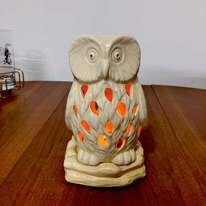 Vintage Ceramic 2 Pc. Owl Tea light or Votive Candleholder.